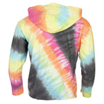 Diagonal Rainbow Tie Dye Crop Hoodie - Denny's