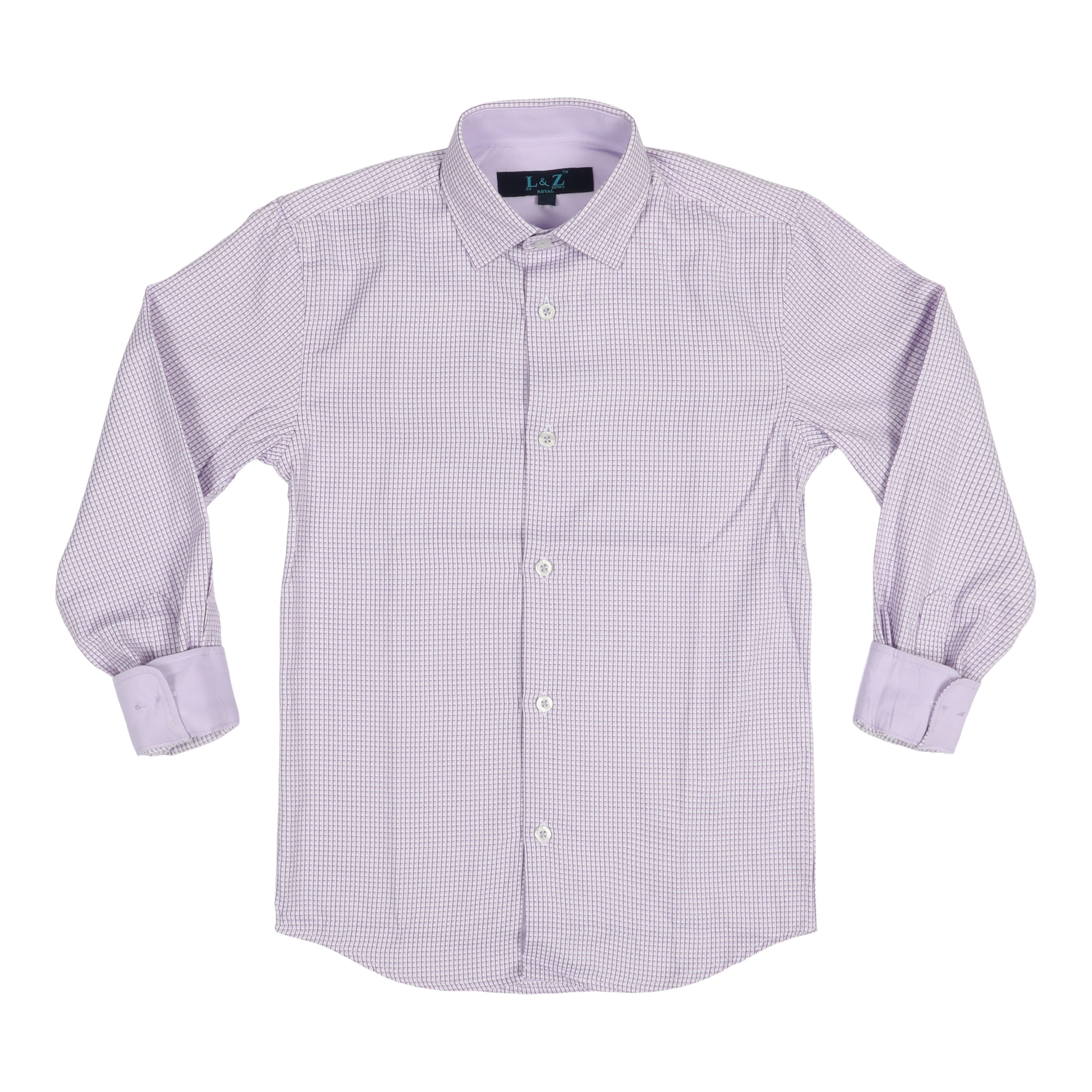 Lavender Check Dress Shirt - Denny's