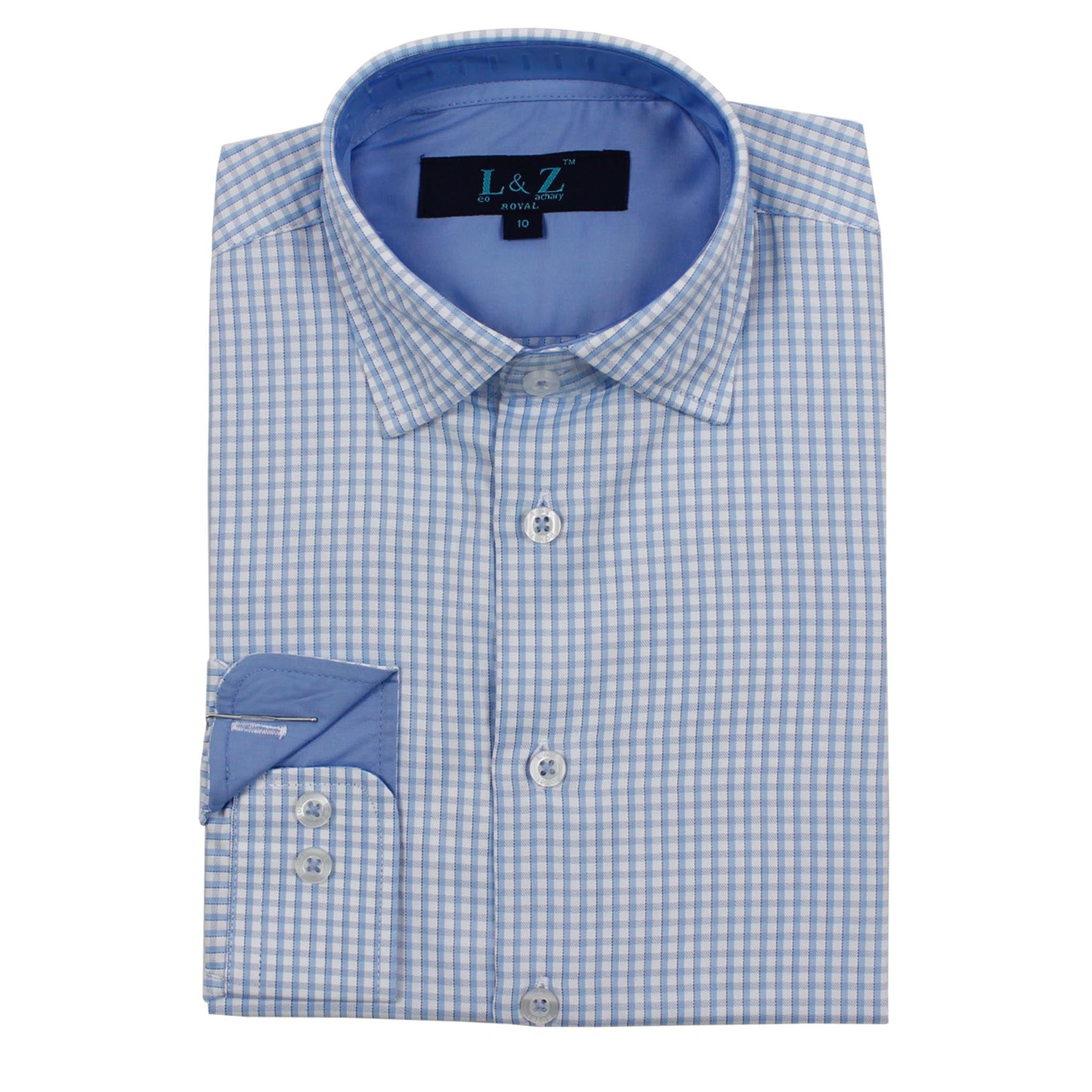 Pale Blue Checks Shirt - Denny's