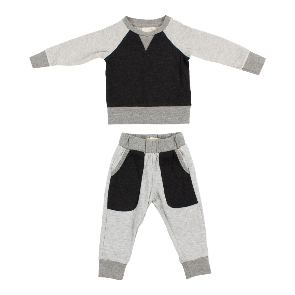Two Piece Set with Sweatshirt & Pant with Pockets - Denny's