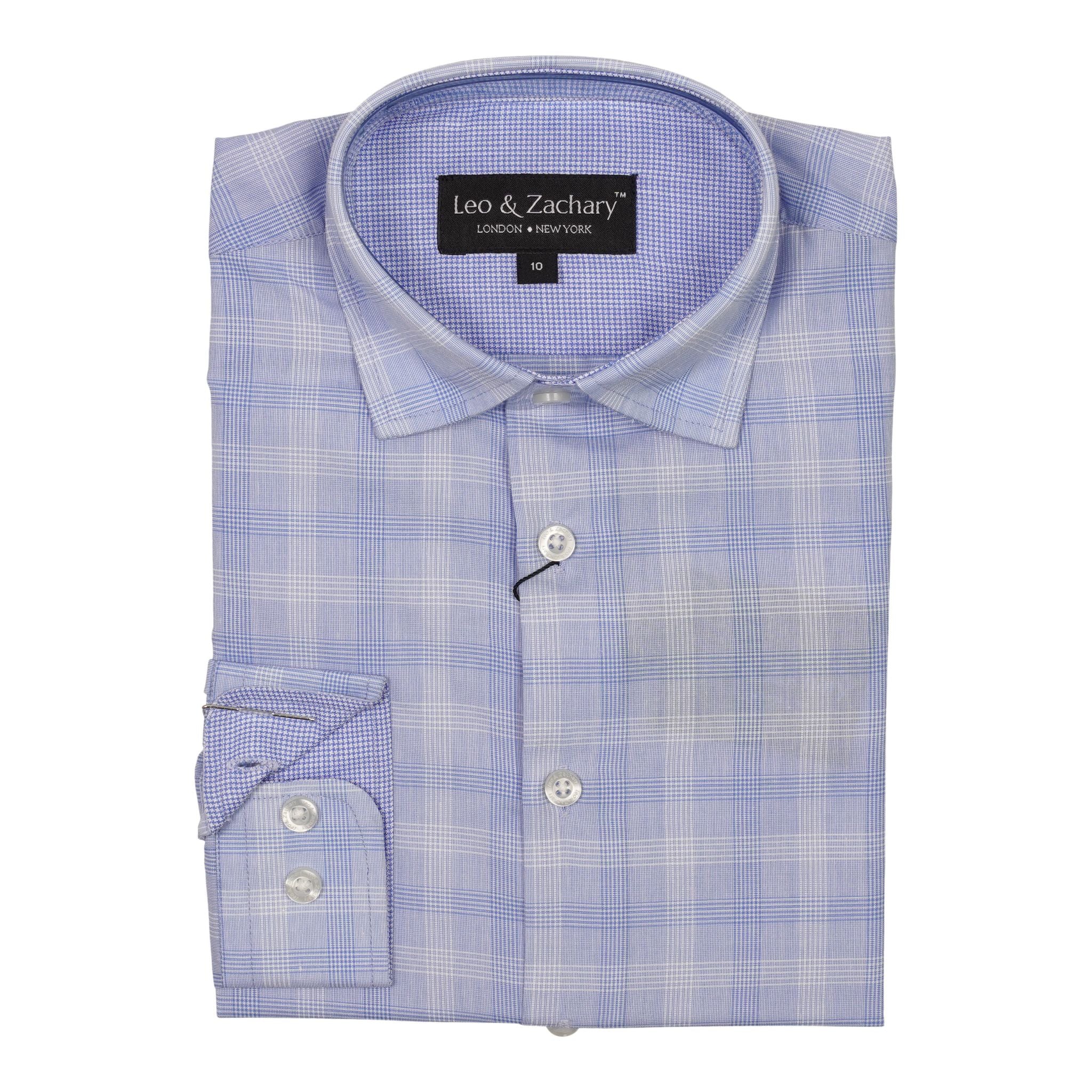 Azurre Plaid Dress Shirt - Denny's