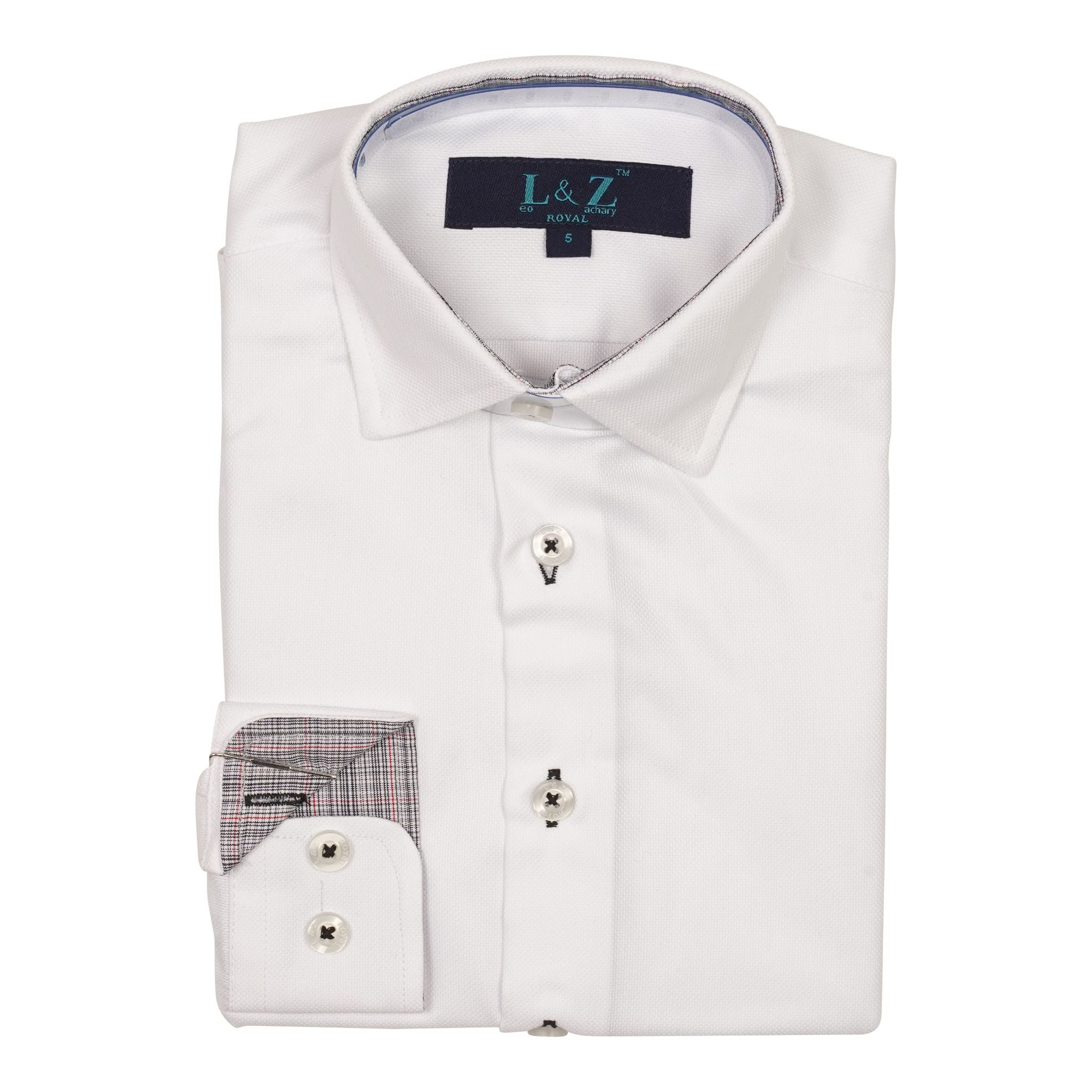 White Dress Shirt with Contrast - Denny's