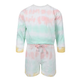 2pc Long Sleeve Sweatshirt/Short Set English Rose - Denny's