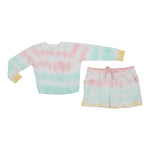 2pc Long Sleeve Sweatshirt/Short Set English Rose - Denny's