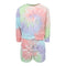 2pc Long Sleeve Sweatshirt/Short Set Salmon Rose - Denny's