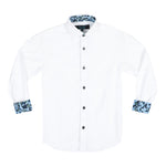 White with Camo Dress Shirt - Denny's
