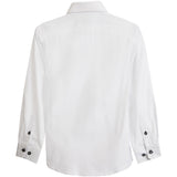 White & Black Plaid Cuff Dress Shirt - Denny's