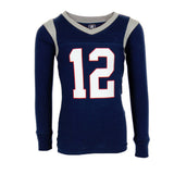 Navy & Grey Two Piece Football PJ Set - Denny's