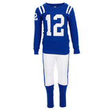Blue & White Football Two Piece PJ Set - Denny's
