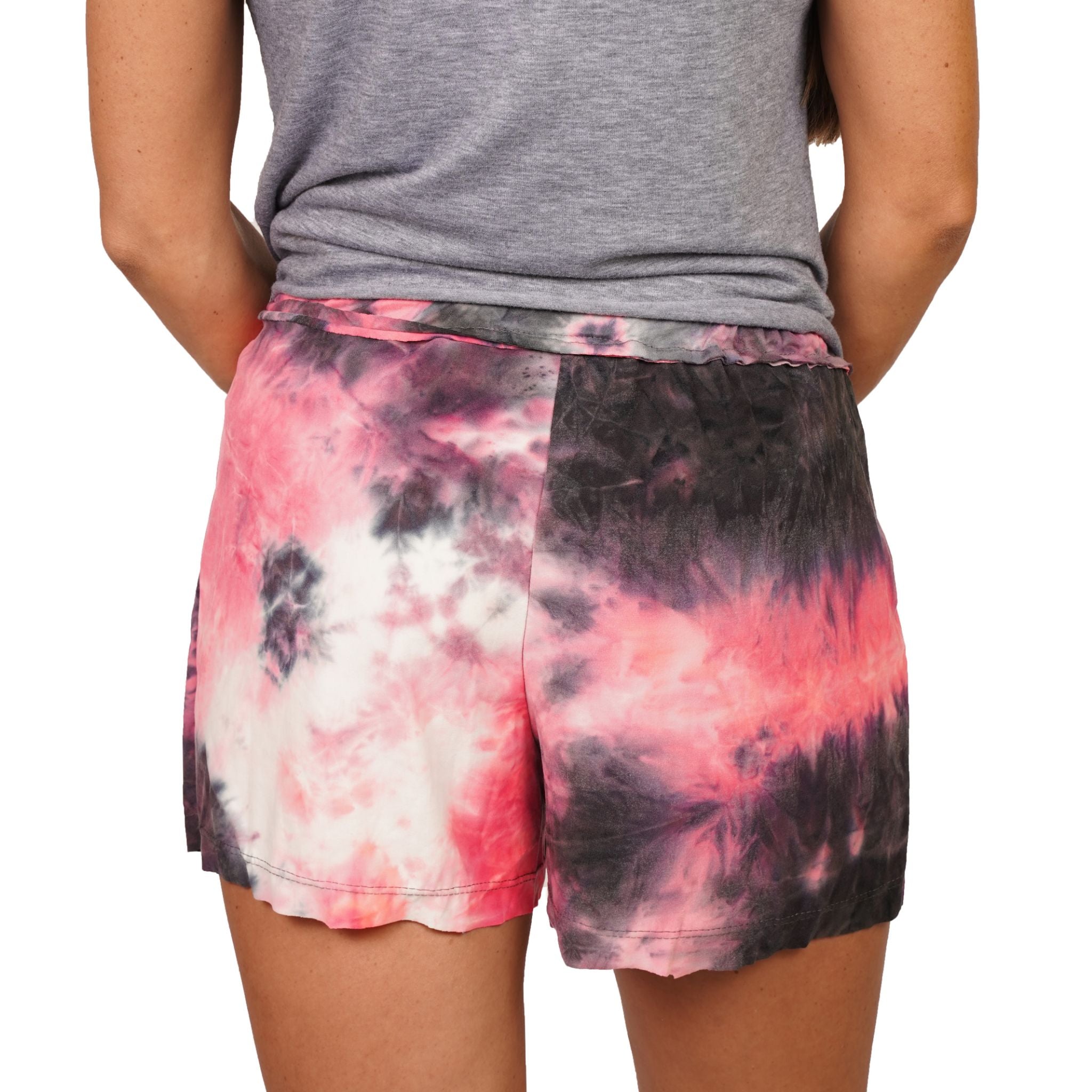 Pink & Black Tie Dye Short - Denny's