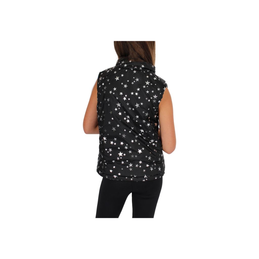 Reversible Silver & Black Star Vest - Denny's