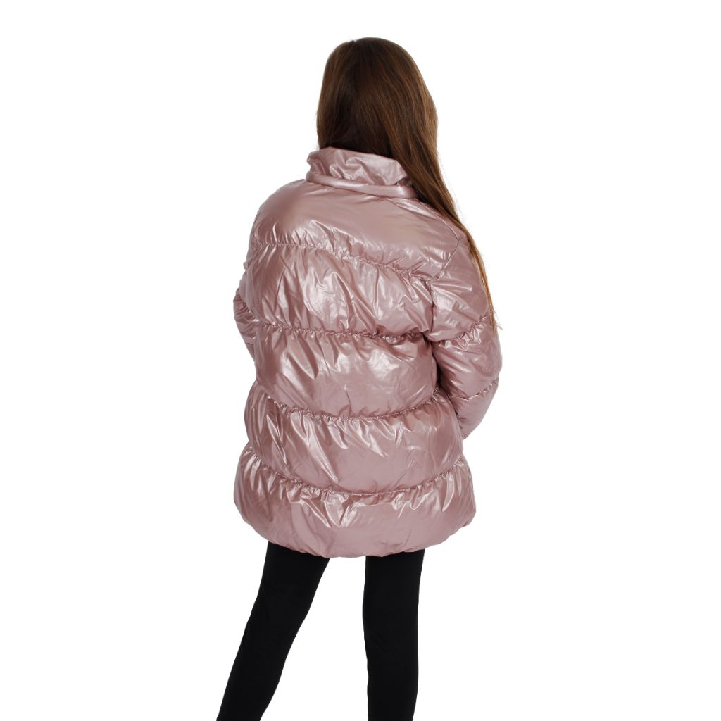 Rose Gold Metallic Puffer Jacket - Denny's