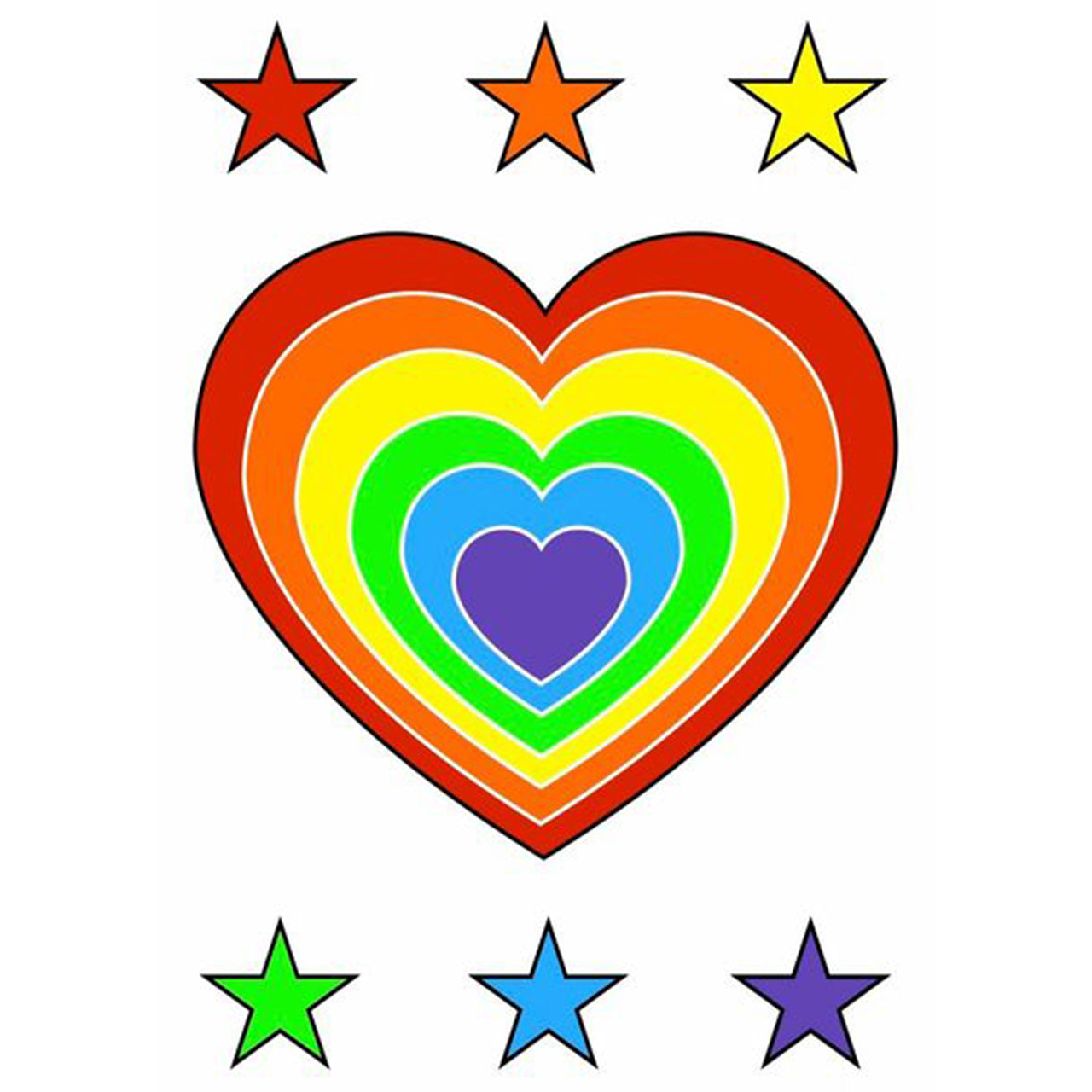 Rainbow Heart Vinyl Sticker - Denny's