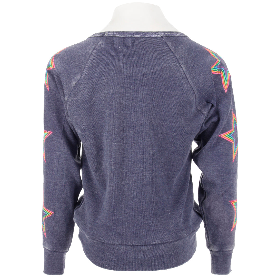 Sweatshirt with Neon Stars - Denny's