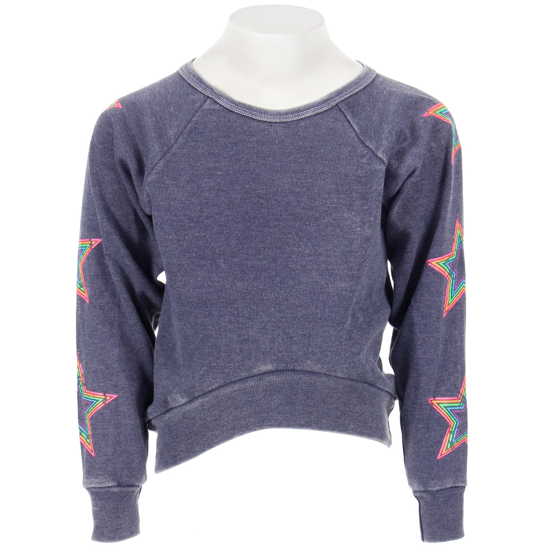 Sweatshirt with Neon Stars - Denny's