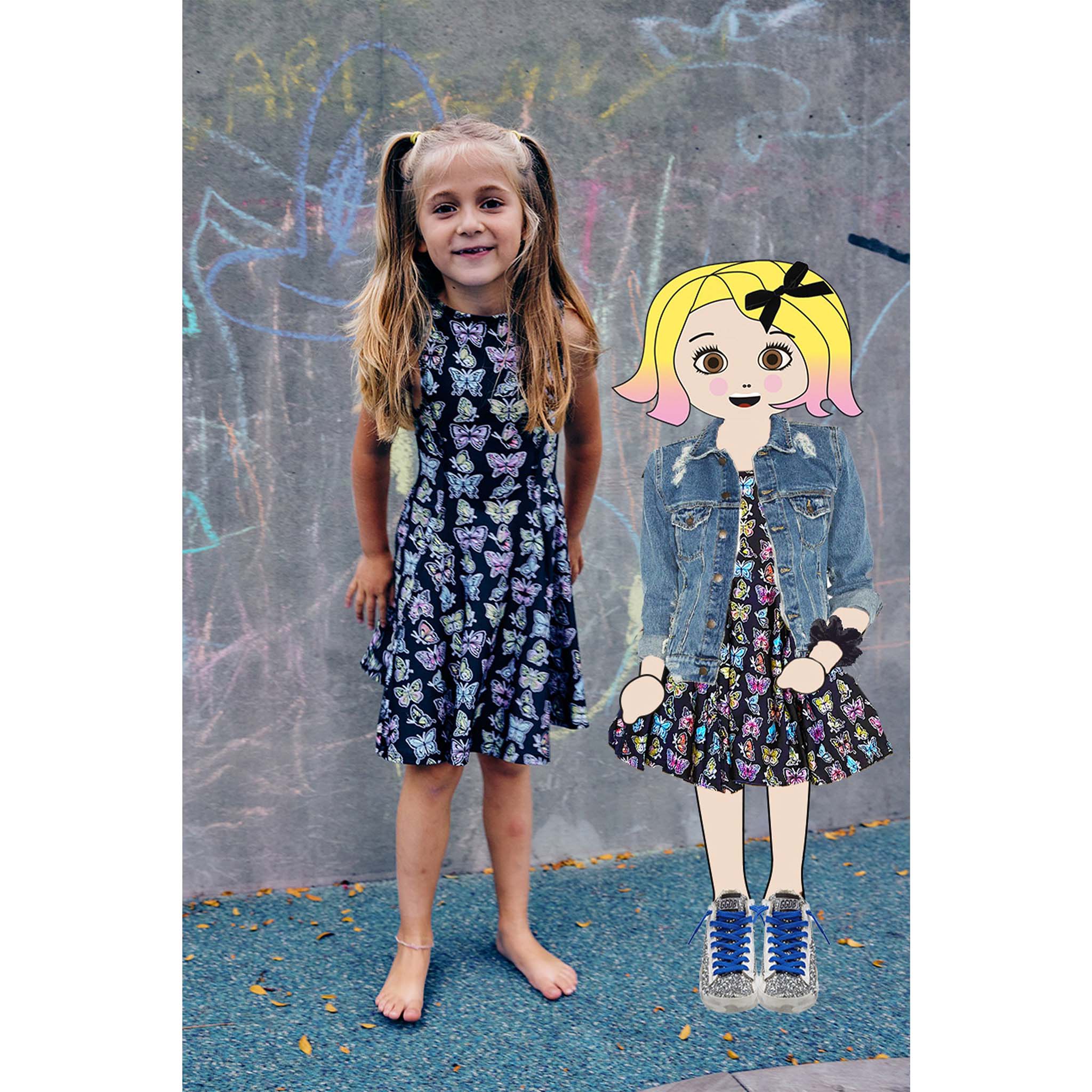 Charmsters Butterflies Skater Dress - Denny's