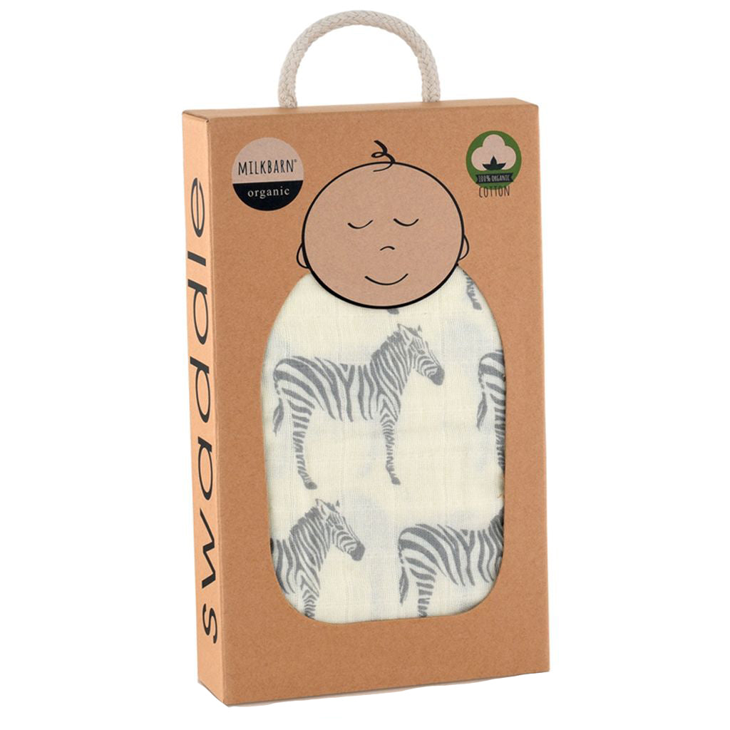 Grey Zebra Swaddle - Denny's