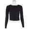 Long Sleeve Zuma Ribbed Crop Top - Denny's