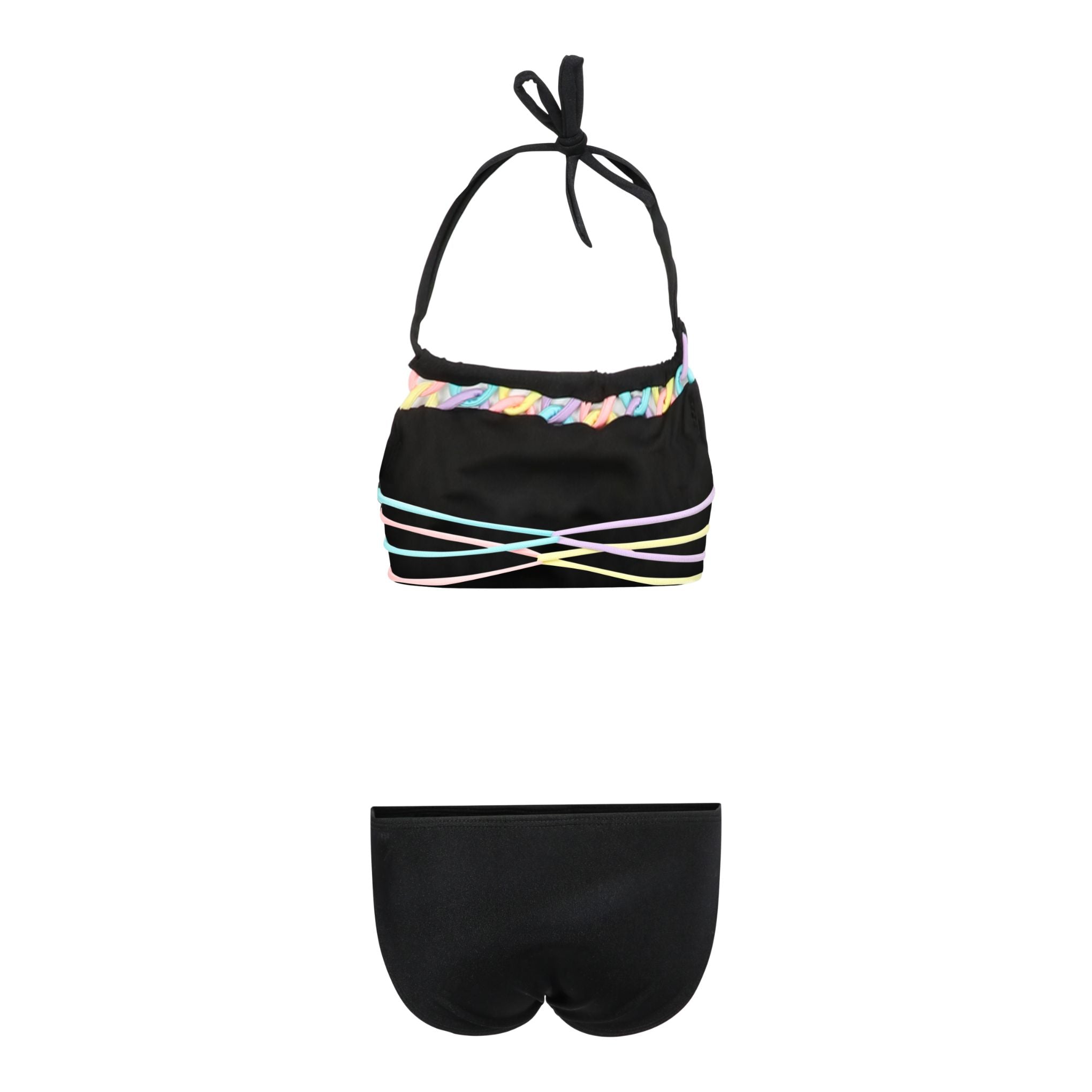 2pc Lola Pastel Criss Cross Detail Bikini - Denny's