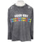 Long Sleeve Cutouts Top with Good Vibes and Primary Stars - Denny's