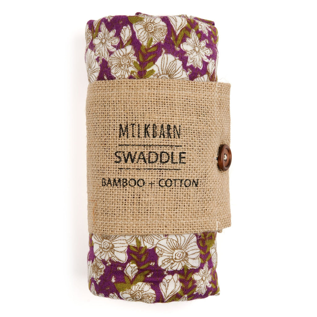 Purple Floral Swaddle - Denny's