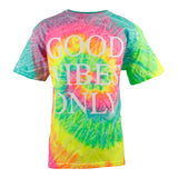 Short Sleeve Good Vibes Tie Dye Crop Crew - Denny's