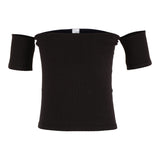 Ribbed Off Shoulder Top - Denny's