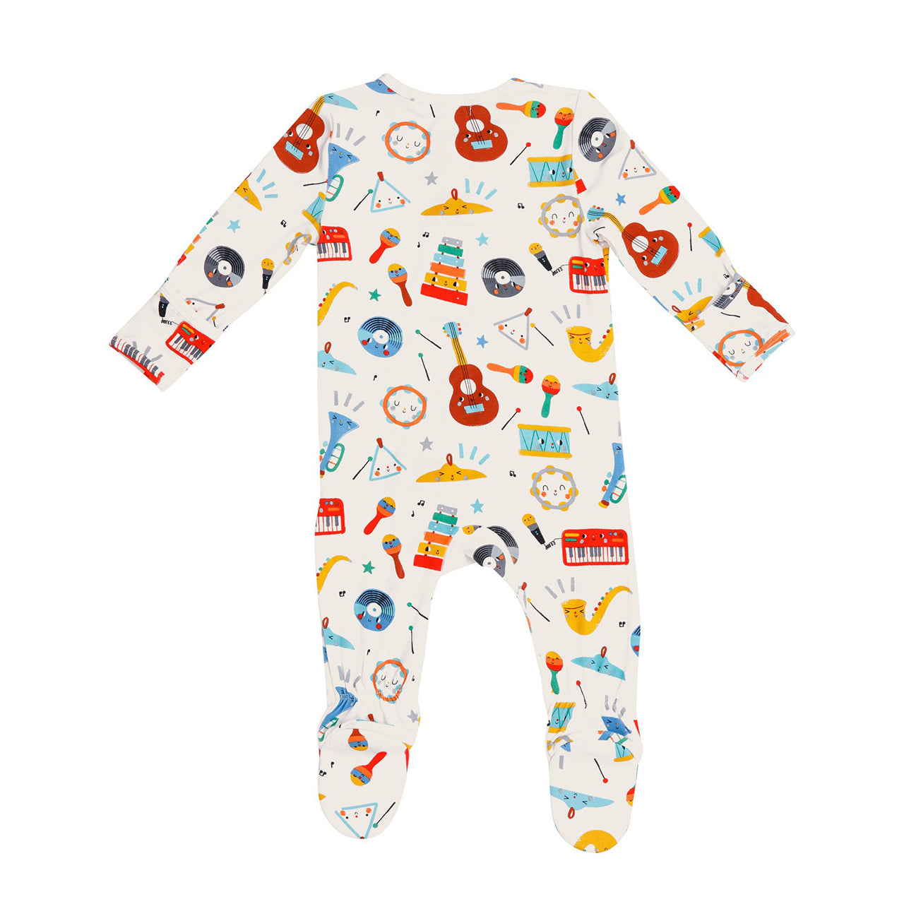 Happy Music Zipper Footie - Denny's
