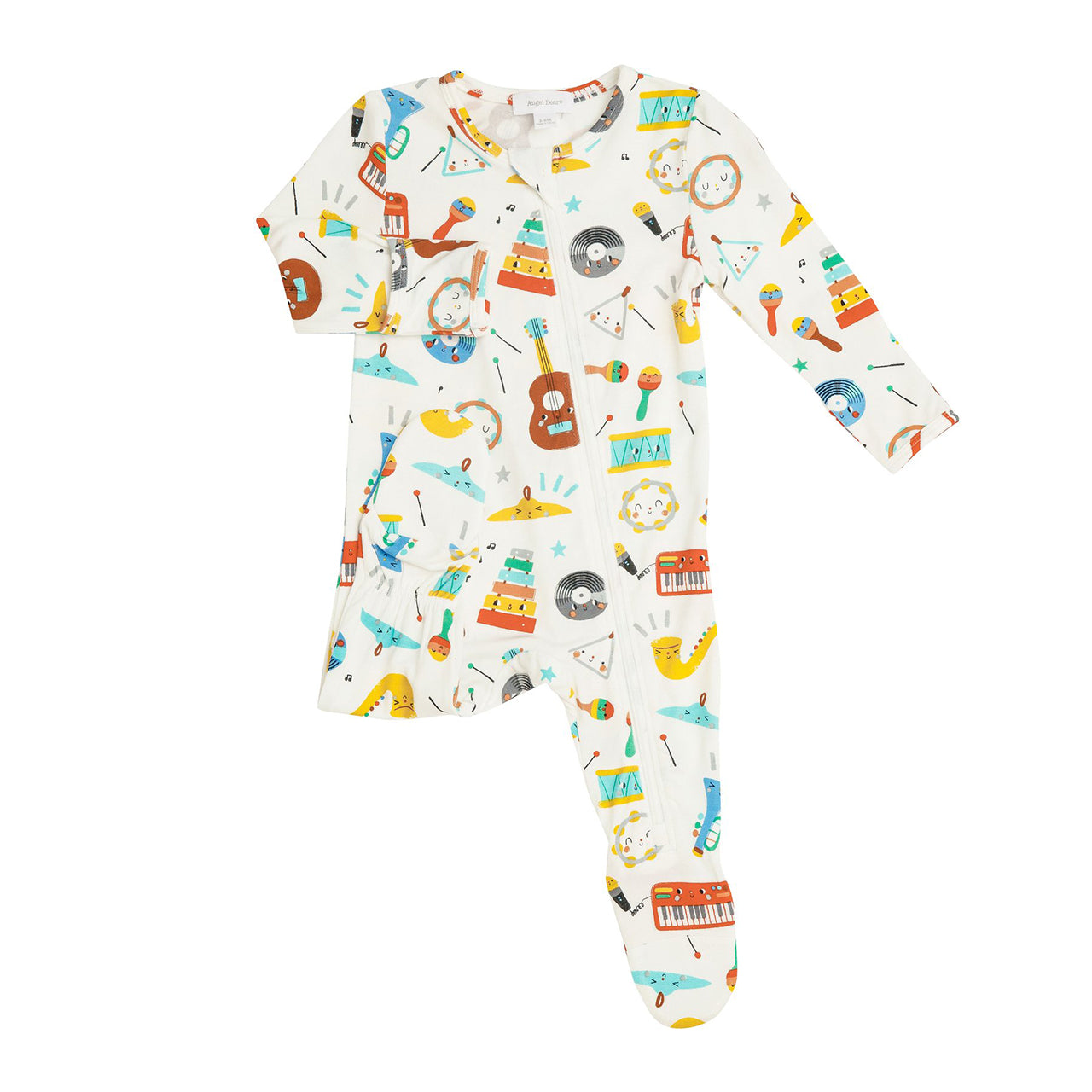 Happy Music Zipper Footie - Denny's