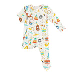 Happy Music Zipper Footie - Denny's