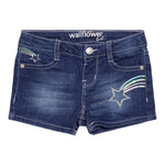 Denim Short with Rainbow Star - Denny's