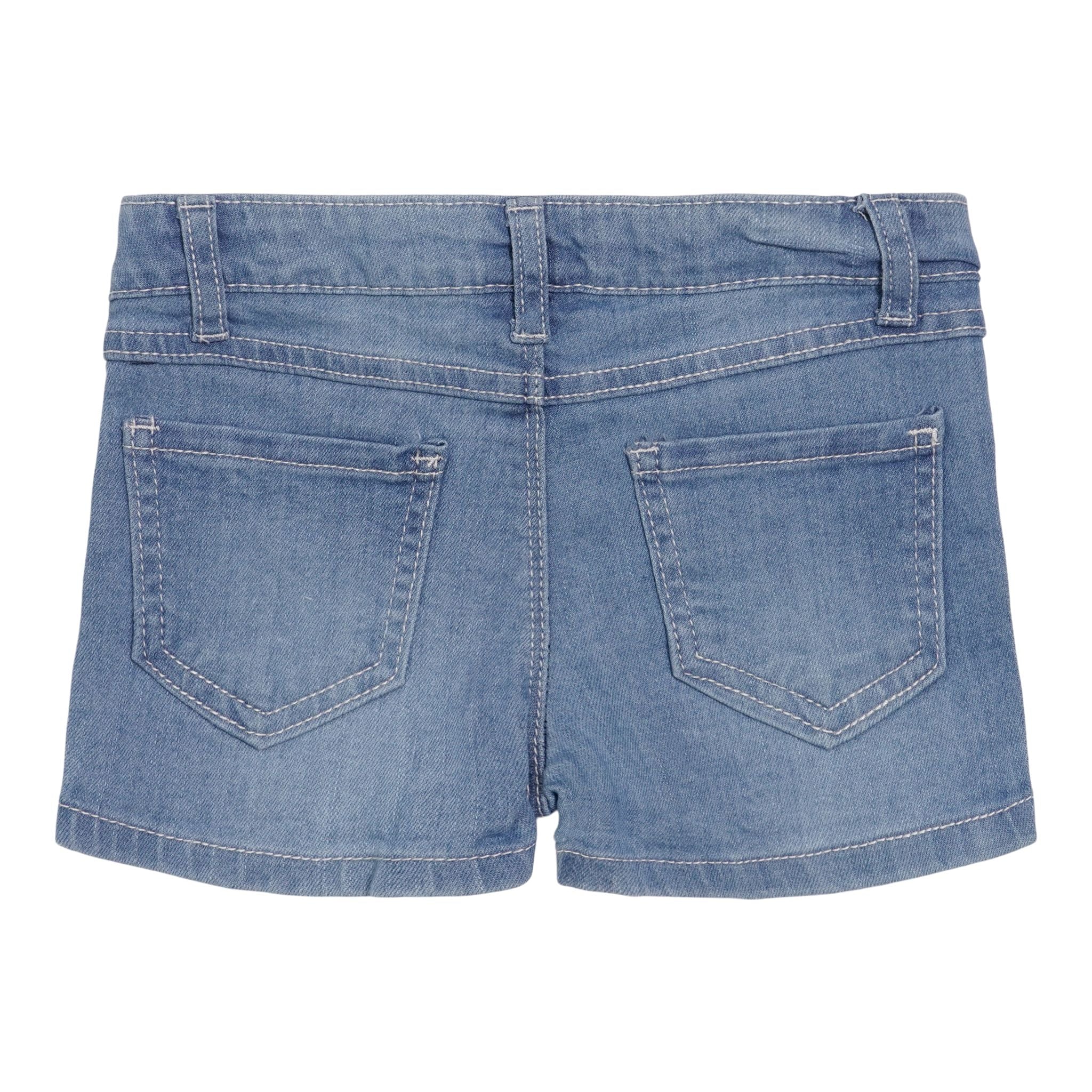 Denim Short with Daisy/Heart Embroidery - Denny's