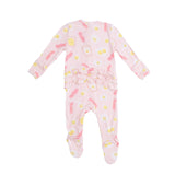 Bacon & Eggs Pink Zipper Footie - Denny's