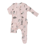 Pink Puppies Ruffle Zipper Footie - Denny's