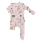 Pink Puppies Ruffle Zipper Footie - Denny's