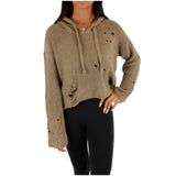 Ripped Hooded Sweater - Denny's