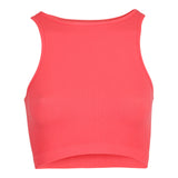 High Neck Crop Tank - Denny's