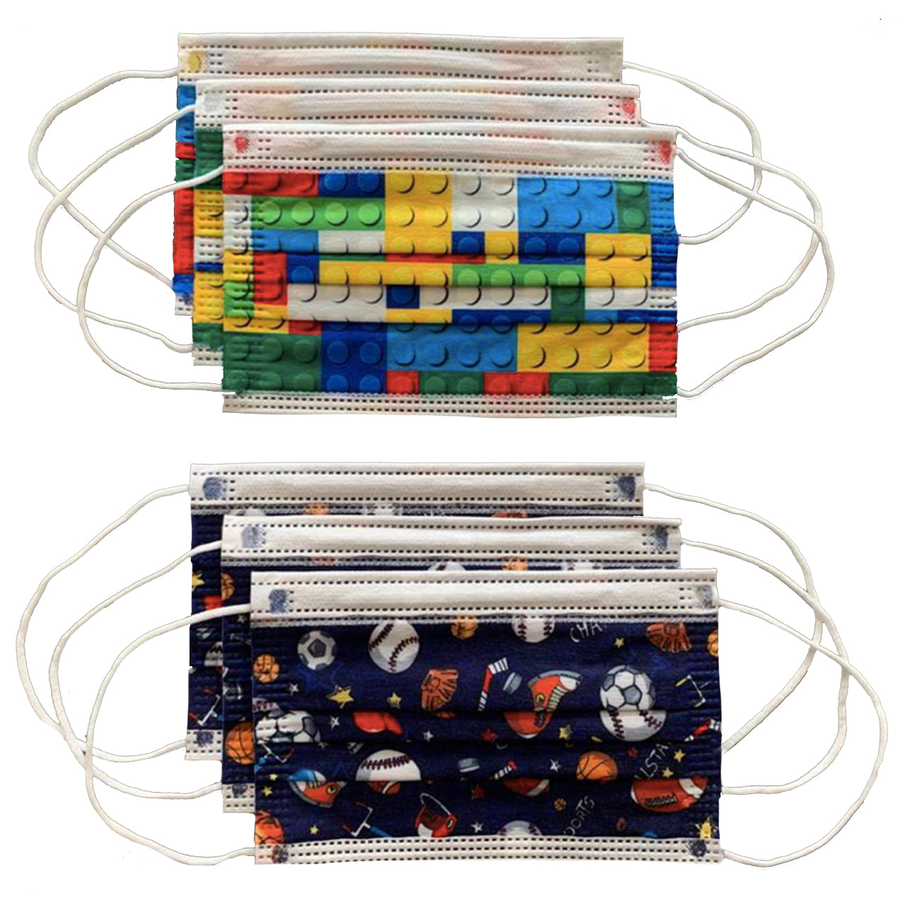 Sport and Legos 6pk Disposable Mask - Denny's