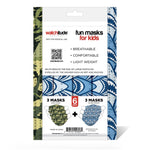 Camo Dragons and Sharks 6pk Disposable Masks - Denny's