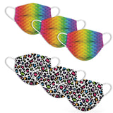 Rainbow and Leopard 6pk Disposable Mask - Denny's