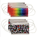 Rainbow and Leopard 6pk Disposable Mask - Denny's