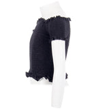 Short Sleeve Solid Off The Shoulder Smock Top - Denny's