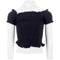 Short Sleeve Solid Off The Shoulder Smock Top - Denny's