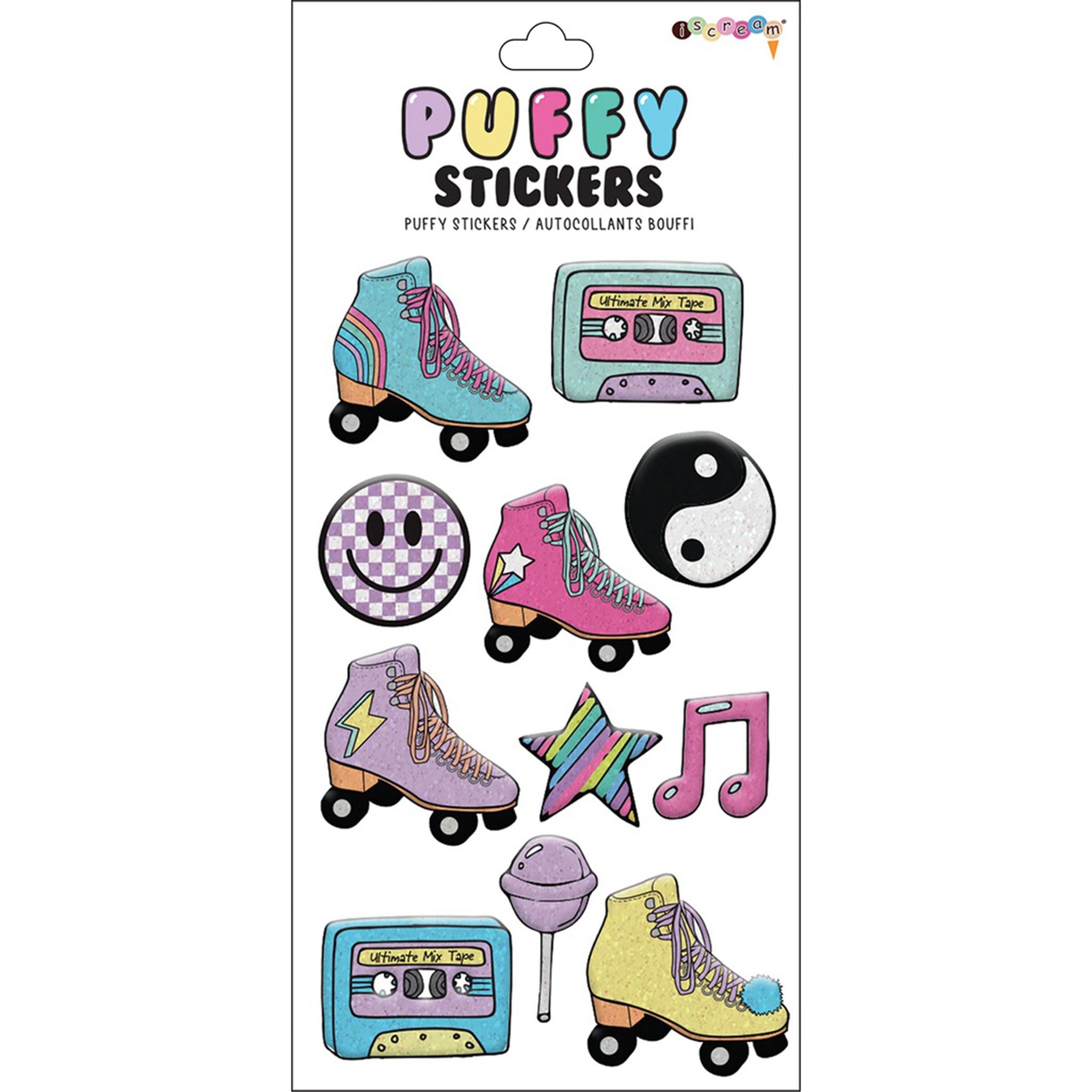 Lets Roll Puffy Stickers - Denny's