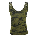 Ribbed Crop Tank with Metal Ring - Denny's