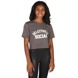 Short Sleeve Crop Selectively Social Tee - Denny's