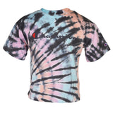 Boxy Tee Black Pink Peach - Denny's
