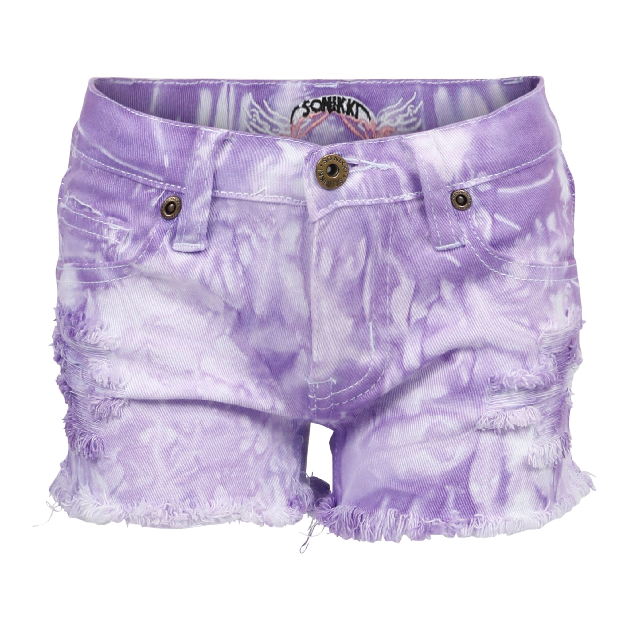 Denim Short Lavender Tie Dye - Denny's