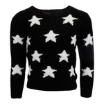 Long Sleeve Chenielle Sweater with White Stars - Denny's