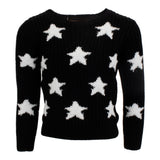 Long Sleeve Chenielle Sweater with White Stars - Denny's